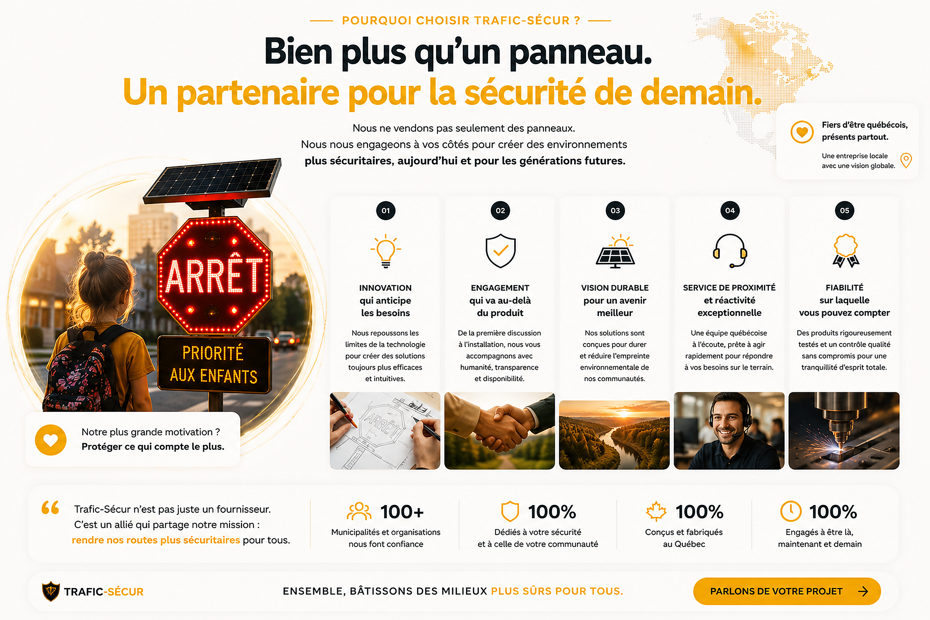 Bien plus qu'un panneau. Un partenaire pour la sécurité de demain. — Trafic-Sécur